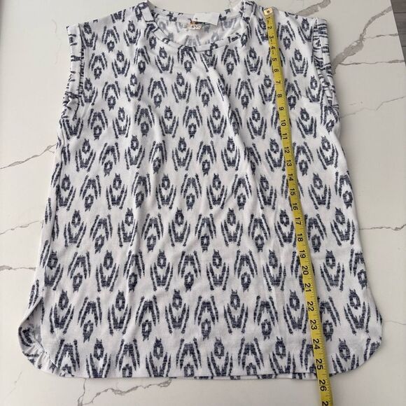 Gap | Women’s White Black Sleeveless Knit Geometric Printed Shirt Blouse Size S - Picture 16 of 16